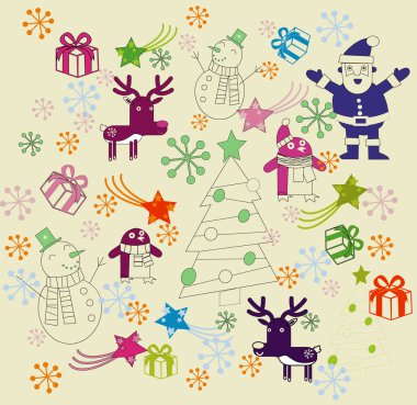 Yeni yıl ve yılbaşı şablonu