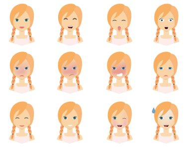 Kızıl saçlı kadının duyguları kümesi