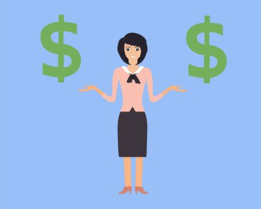 İş kadını Doları ile