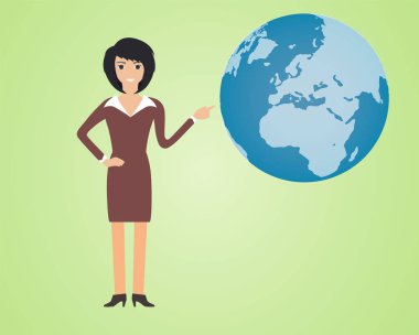 İş kadını ile dünya