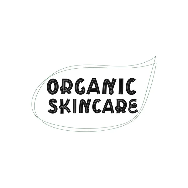 Spa Treatment Concept Organic Skincare Text White Background Natural Cosmetic — ストックベクタ