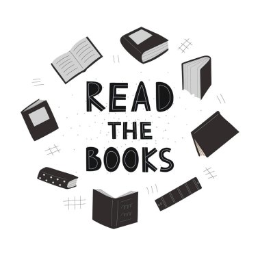 Beyaz arkaplanda kitap silueti ve metin olan çerçeve. Okula, okur yazarlığa, kütüphaneye, okumaya, eğitime, öğretmeye, öğrenmeye. Vektör illüstrasyonu.