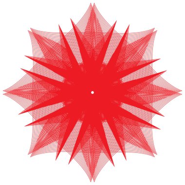 Original and unique geometric shape sign, pentagram rune