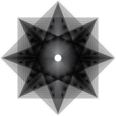 Original and unique geometric shape sign, pentagram rune