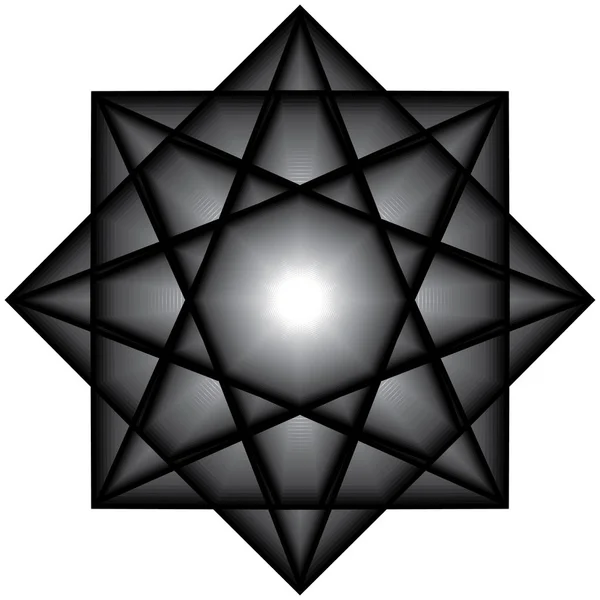 Originele Unieke Geometrische Vorm Teken Pentagram Rune — Stockvector