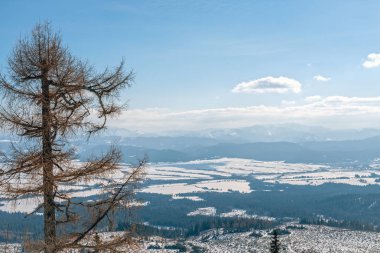 Kış aylarında yüksek Tatras dağlar.