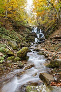 Dağlarda sonbahar şelale