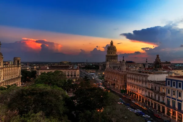 Capitol of Havana at night Royalty Free Stock Images