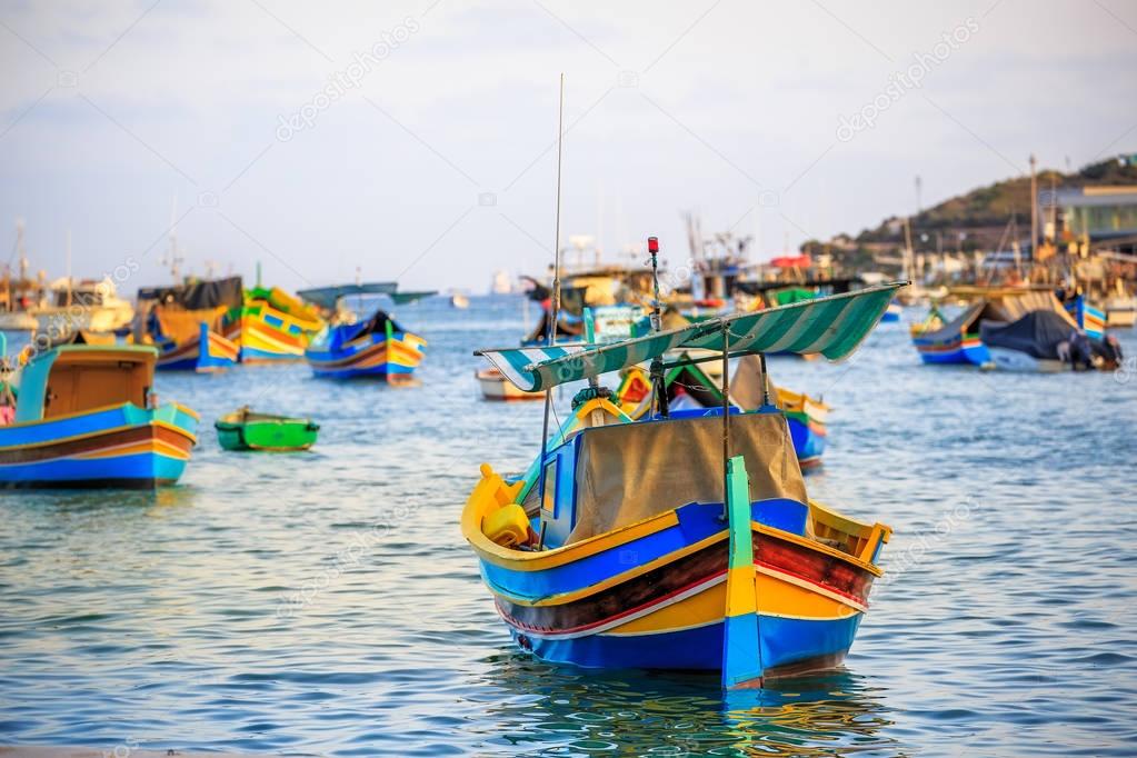 Boats in the harbor of Marsaxlokk