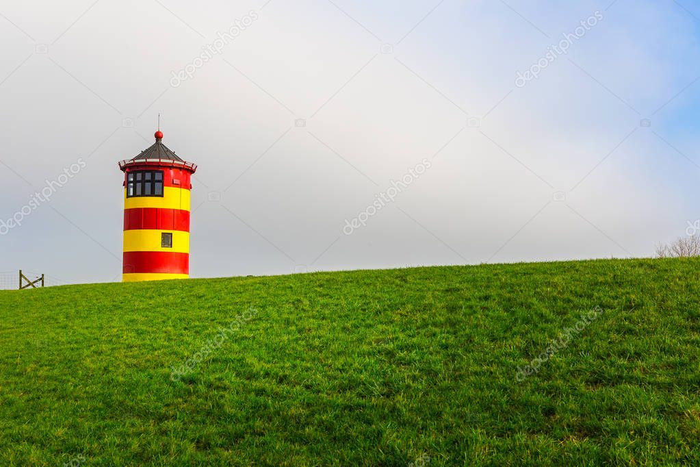 Lighthouse of Pilsum on the Dike