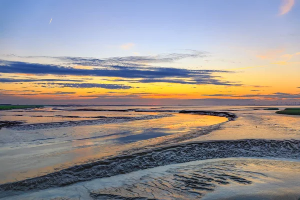 De Dollard in de buurt van Nieuwe Statenzijl — Stockfoto