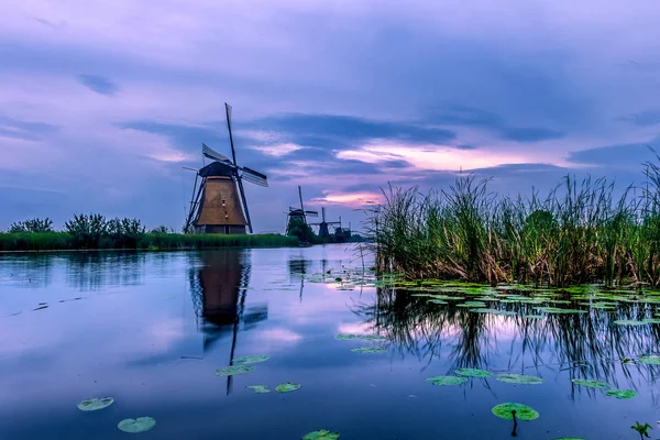 Mulini a vento di Kinderdijk — Foto Stock