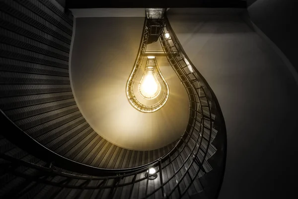 Lightbulb styled stairway in Prague Stock Picture