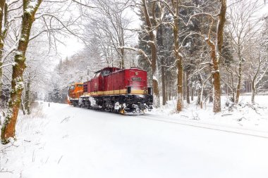 Buharlı tren Brocken giderken