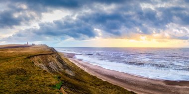 Bovbjerg Makedonya Lemvig yakınında, Danimarkalı kıyı şeridi