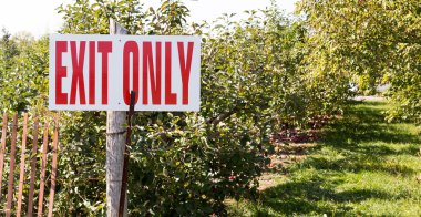 Sadece yönünü ve çıkış işareti