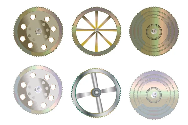 그라운드에서 기어모음 기어나 톱니바퀴 모양의 아이콘입니다 설계에 수있다 Stock Vector — 스톡 벡터