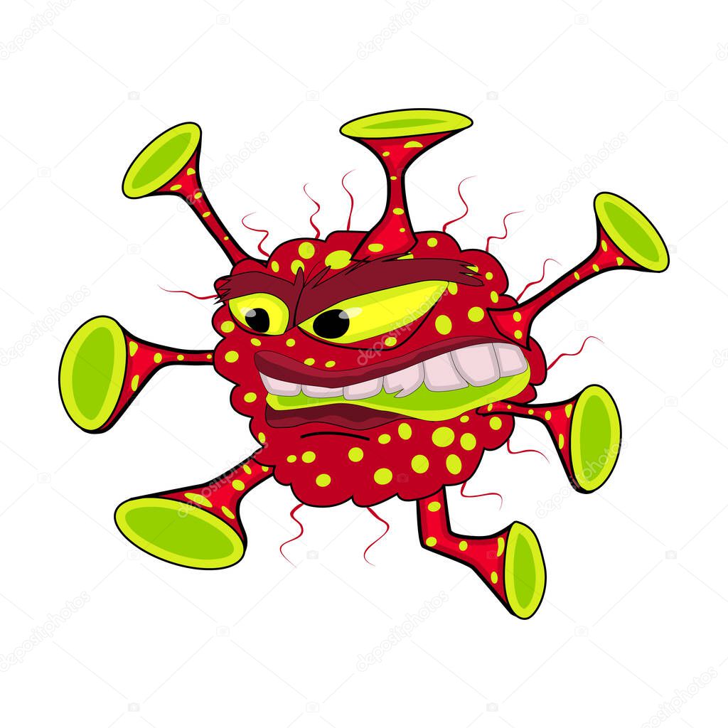 Vettoriale stockDivertente Micro Virus Medico Isolato Sfondo Bianco Cartone  Animato Cattivo di ©KajaNi #359381690, image size:1024x1024