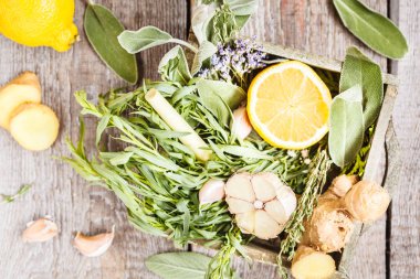 mulled şarap, tentür veya çay için çeşitli otlar