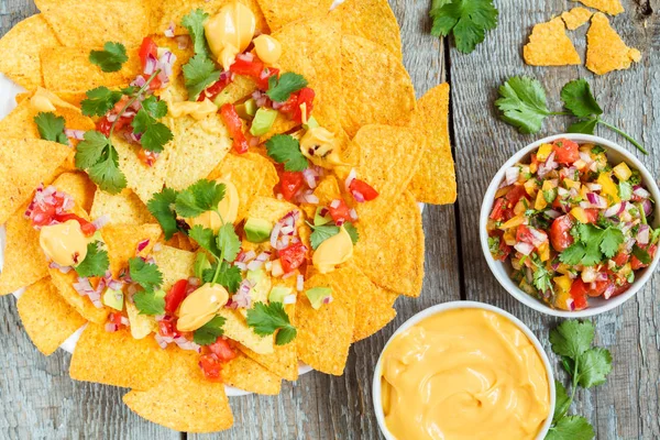 Gelbe Mais Chips Nachos — Stockfoto