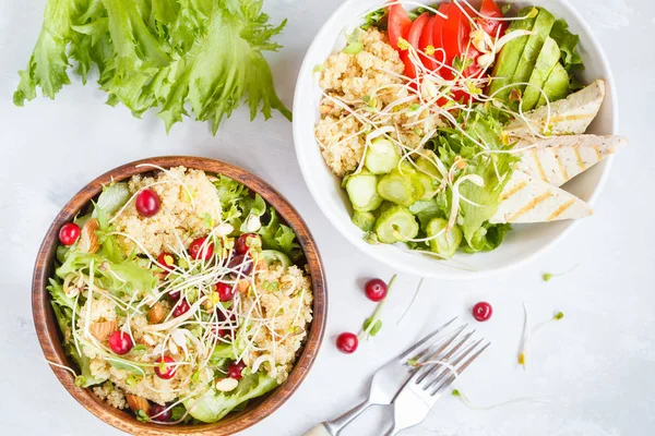 Salata quinoa ve sebze ile