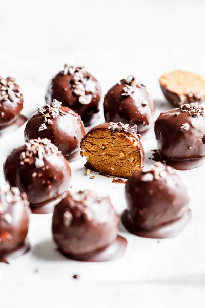 Vegan Chocolate Truffles Balls — Stock Photo, Image