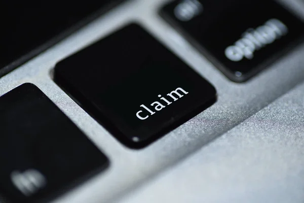 Creative Representation Claim Online Writing Computer Button — Stock Photo, Image
