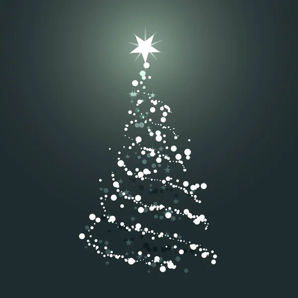 Christmas Tree Icon Flat Vector Illustration — Stock Vector