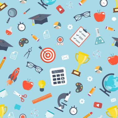 Eğitim kavramı. Düz vektör çizim. 