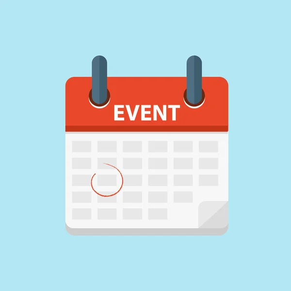 Calendário Eventos Conceito Para Calendário Evento Organizador Pessoal Ilustração Vetorial — Vetor de Stock