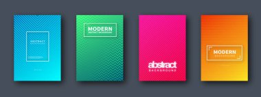 Broşür seti, yıllık rapor, el ilanı tasarım şablonları. İş sunumu, iş kağıdı, şirket belge kapağı ve şablon tasarımları için vektör illüstrasyonları