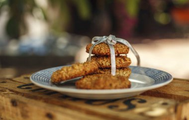 yulaf ezmeli kurabiye plaka