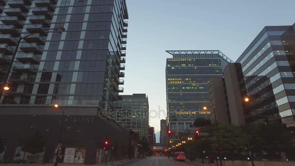 Stadsgezicht beeld van Chicago downtown — Stockvideo