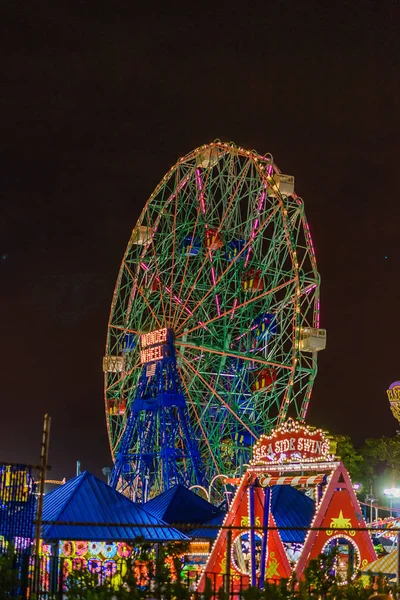 Coney Island Luna Park la nuit Brooklyn New York — Photo