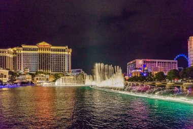 Las Vegas, Amerika Birleşik Devletleri - Temmuz, 2016 görünümü, Las Vegas Strip gece Nevada ABD