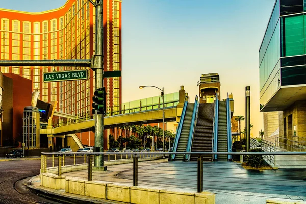 มุมมองของ Las Vegas Strip ในเนวาดา สหรัฐอเมริกา — ภาพถ่ายสต็อก