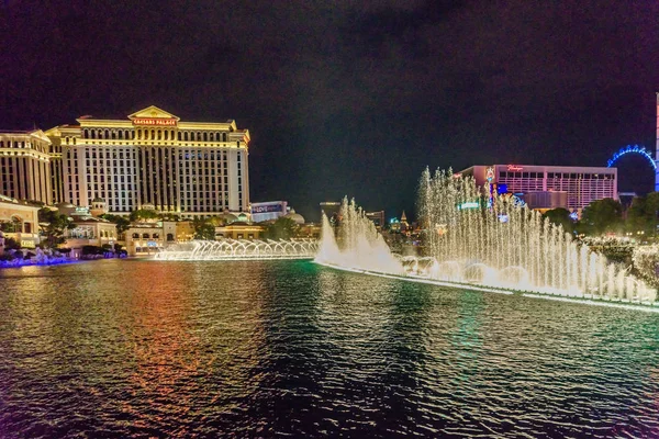Λας Βέγκας, ΗΠΑ - Ιουλίου 2016 θέα του Las Vegas Strip τη νύχτα στη Νεβάδα ΗΠΑ — Φωτογραφία Αρχείου