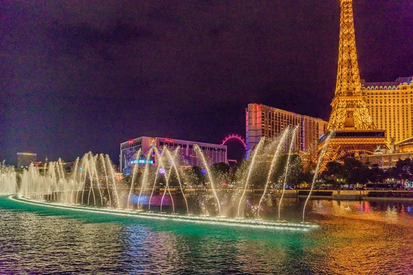 Las Vegas, Amerika Birleşik Devletleri - Temmuz, 2016 görünümü, Las Vegas Strip gece Nevada ABD — Stok fotoğraf