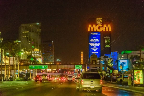 Las Vegas, USA - July, 2016 View of Las Vegas Strip at night in Nevada USA — Stock Photo, Image