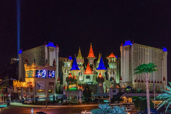 Las Vegas, Estados Unidos - julio, 2016 Vista de Las Vegas Strip por la noche en Nevada Estados Unidos — Foto de Stock