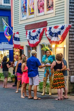Provincetown Massachusetts Ağustos 2017 Cape Cod Provincetown sonundaki sakinleri ve turistler bir büyük gay nüfusa sahiptir..