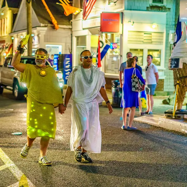 Provincetown Massachusetts Ağustos 2017 Cape Cod Provincetown sonundaki sakinleri ve turistler bir büyük gay nüfusa sahiptir.. — Stok fotoğraf