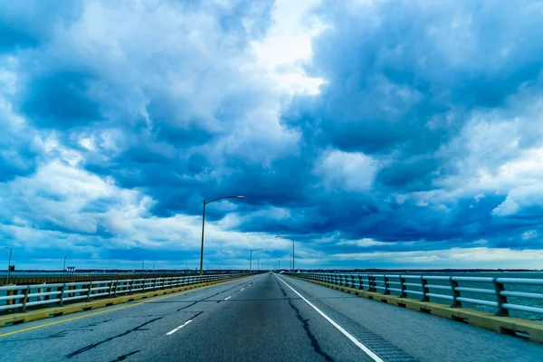 Chesapeake Bay Bridge Tunnel eller Lucius J. Kellam Jr Bridge-Tunnel, Virginia — Stockfoto