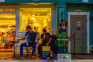 Provincetown Massachusetts Ağustos 2017 Cape Cod Provincetown sonundaki sakinleri ve turistler bir büyük gay nüfusa sahiptir..