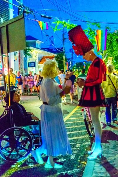 Provincetown Massachusetts sierpnia 2017 na koniec Provincetown Cape Cod ma dużej populacji gejów mieszkańców i turystów. — Zdjęcie stockowe