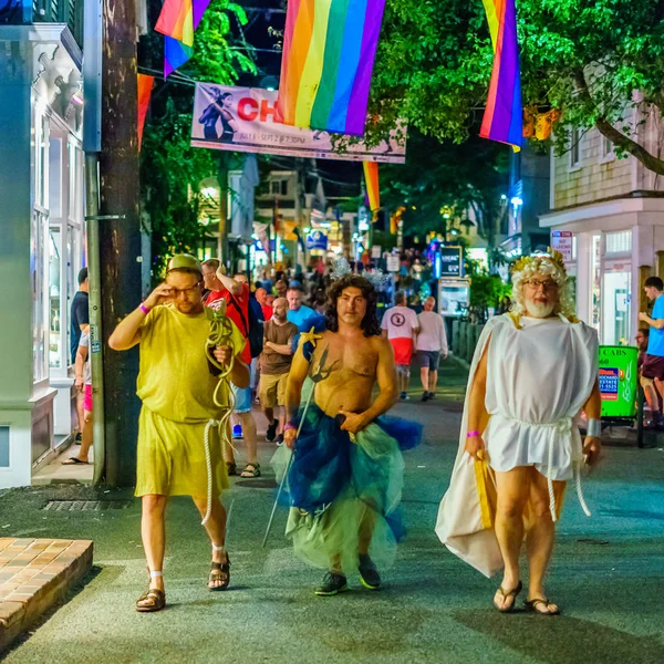 Provincetown Massachusetts sierpnia 2017 na koniec Provincetown Cape Cod ma dużej populacji gejów mieszkańców i turystów. — Zdjęcie stockowe