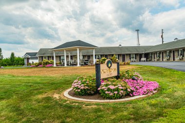 Amish ülkesi, Lancaster Pa Us - 4 Eylül 2019, Lancaster 'daki tarlalar arasında bir motel, Pa Us