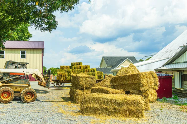 Amish campo granja granero agricultura en Lancaster, PA US —  Fotos de Stock