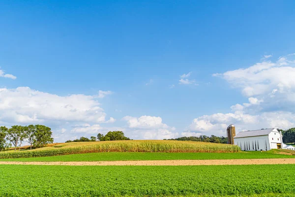 Lancaster, Pa Us Amish ülke çiftlik ahır tarla tarım — Stok fotoğraf