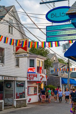Massachusetts Eyaleti, ABD 21 Ağustos 2019 Cape Cod Provincetown 'un sonunda büyük bir eşcinsel nüfusa sahiptir..
